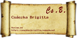 Császka Brigitta névjegykártya