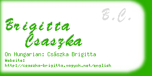 brigitta csaszka business card