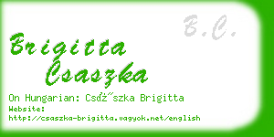 brigitta csaszka business card